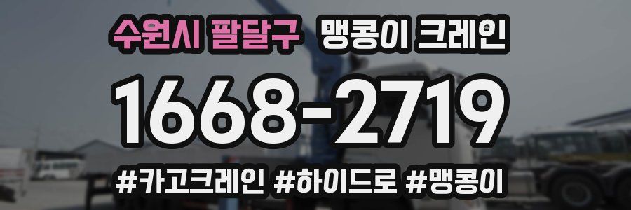 수원시 팔달구 맹콩이 크레인