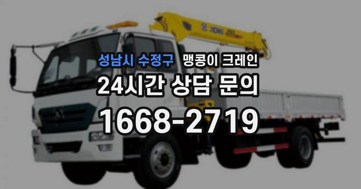 성남시 수정구 맹콩이 크레인