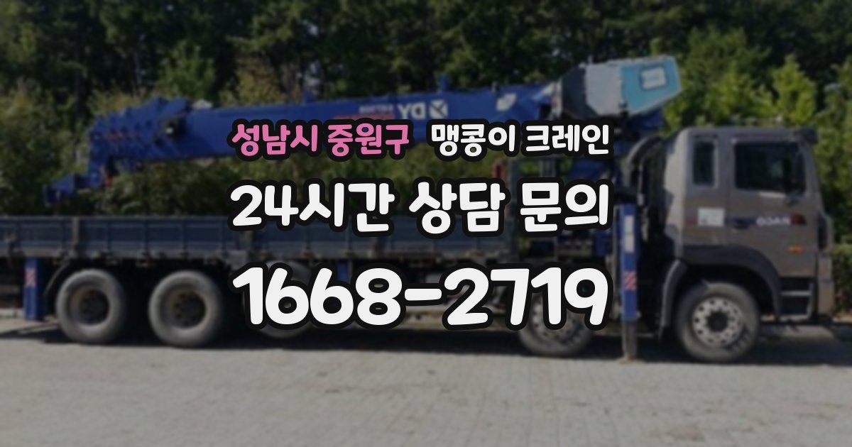 성남시 중원구 맹콩이 크레인