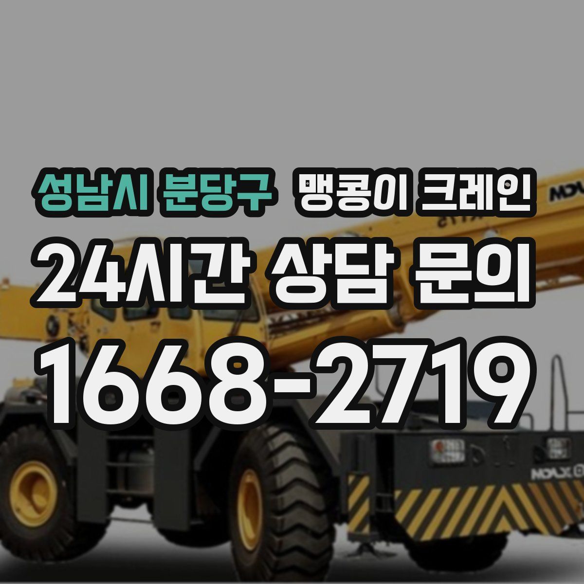 성남시 분당구 맹콩이 크레인