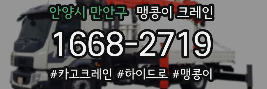 안양시 만안구 맹콩이 크레인