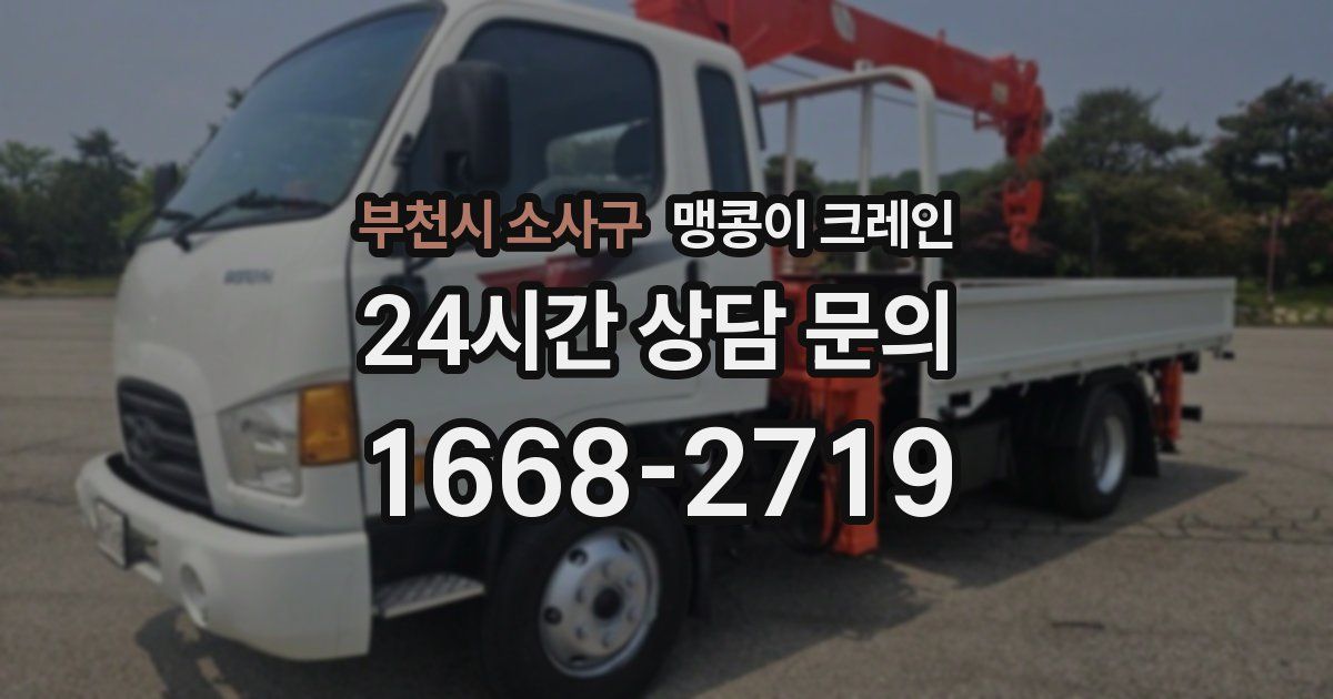 부천시 소사구 맹콩이 크레인