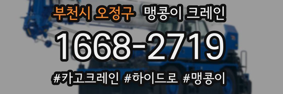 부천시 오정구 맹콩이 크레인