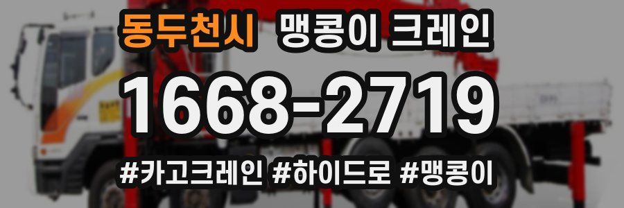 동두천시 맹콩이 크레인