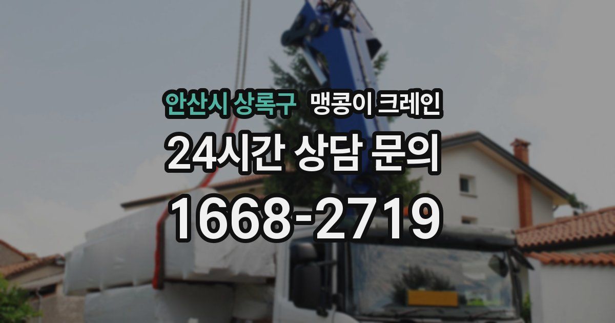 안산시 상록구 맹콩이 크레인