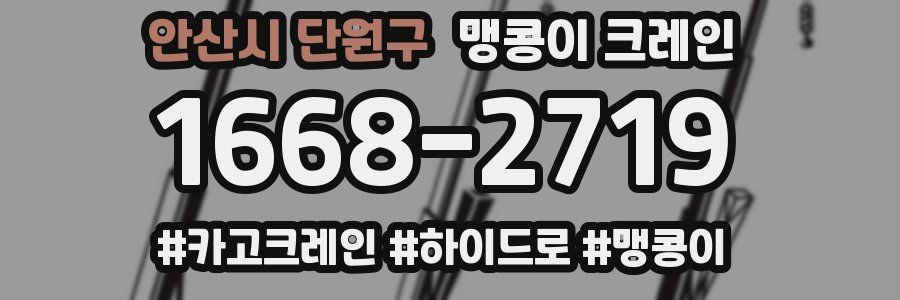 안산시 단원구 맹콩이 크레인