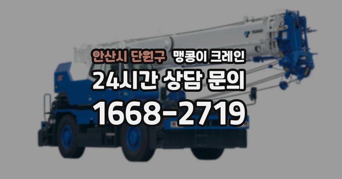 안산시 단원구 맹콩이 크레인