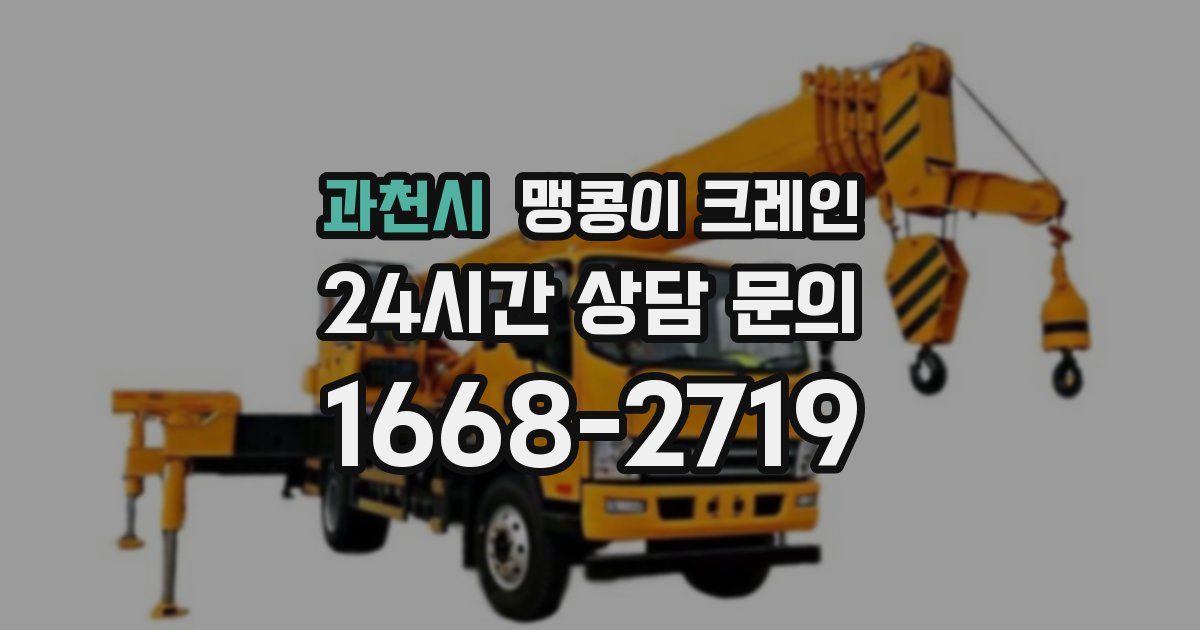 과천시 맹콩이 크레인