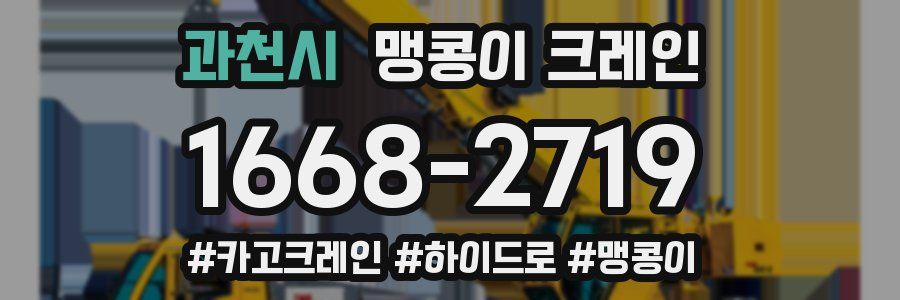 과천시 맹콩이 크레인