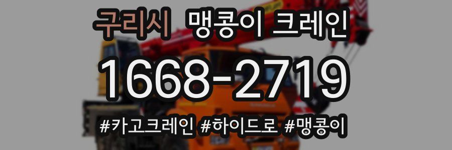 구리시 맹콩이 크레인