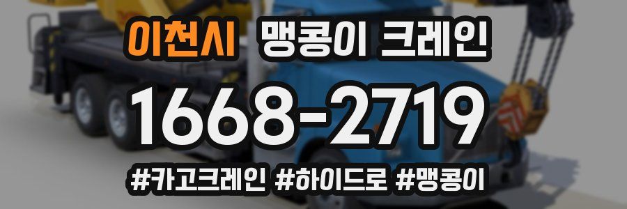 이천시 맹콩이 크레인