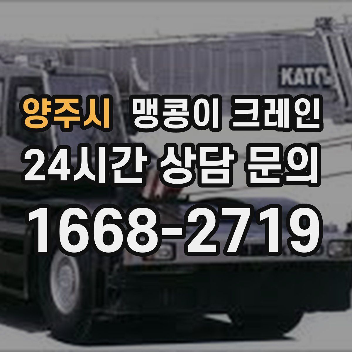 양주시 맹콩이 크레인