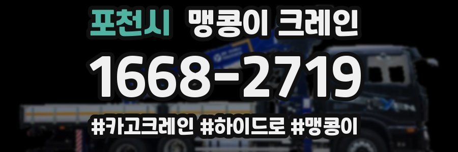 포천시 맹콩이 크레인