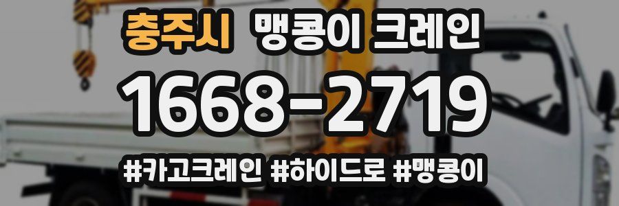충주시 맹콩이 크레인