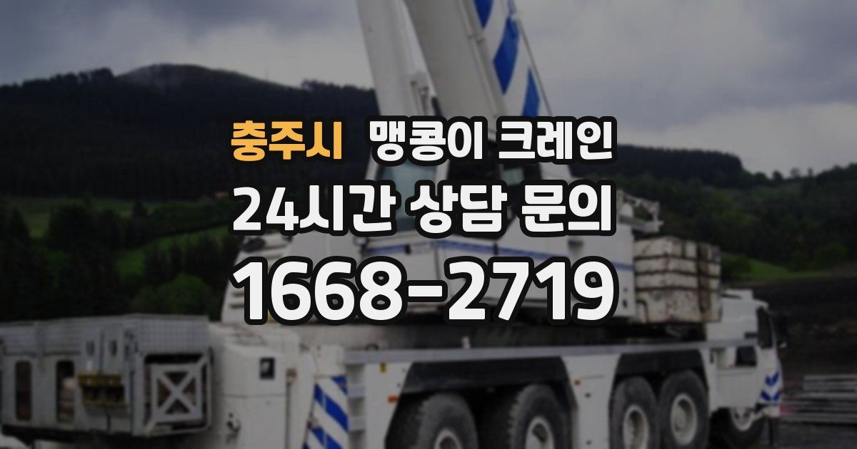 충주시 맹콩이 크레인