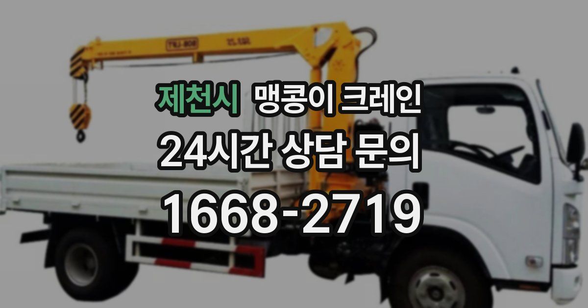 제천시 맹콩이 크레인