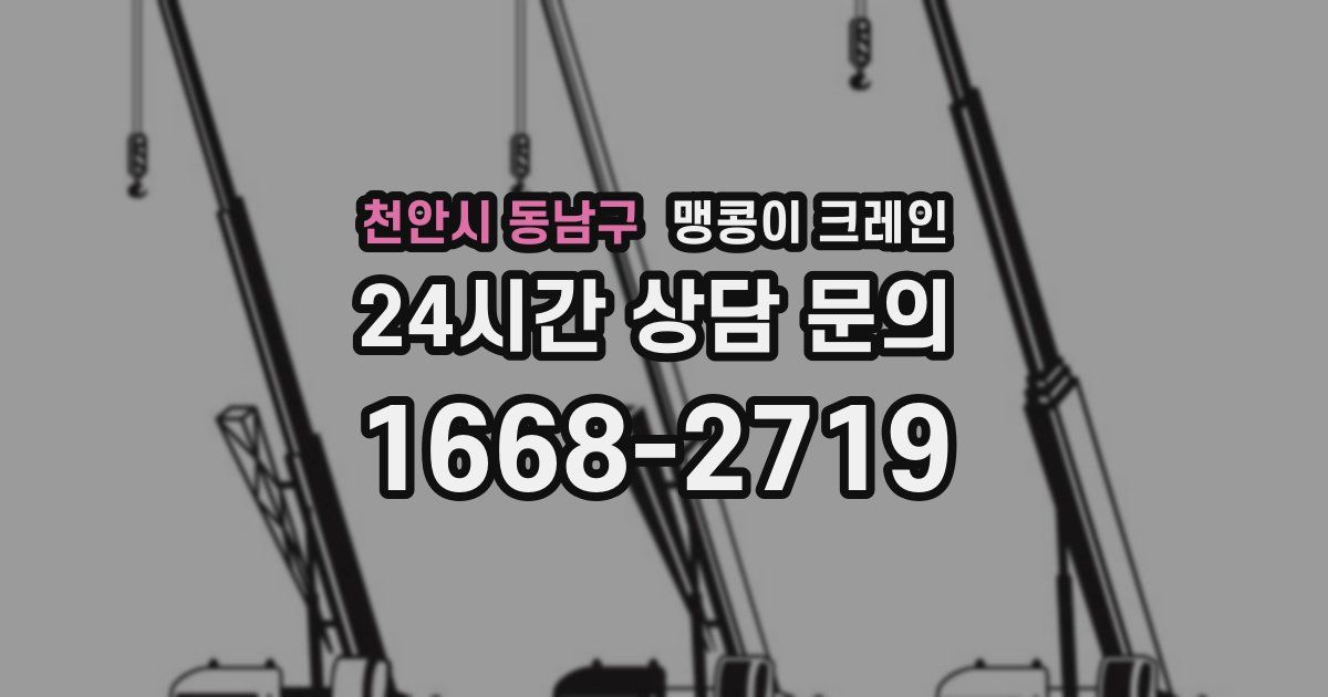 천안시 동남구 맹콩이 크레인