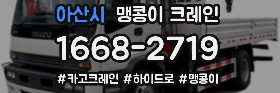 아산시 맹콩이 크레인