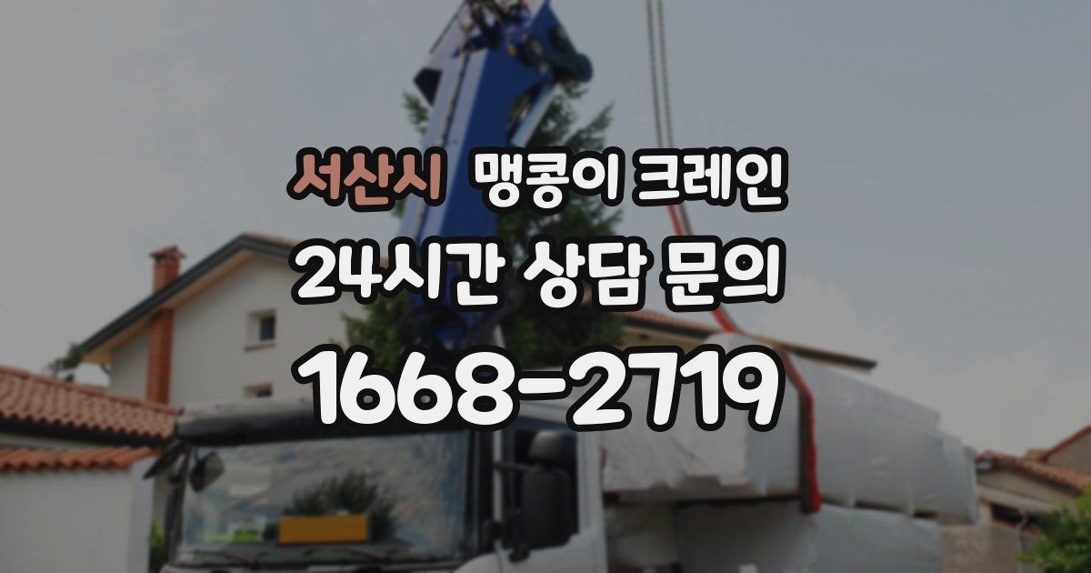 서산시 맹콩이 크레인