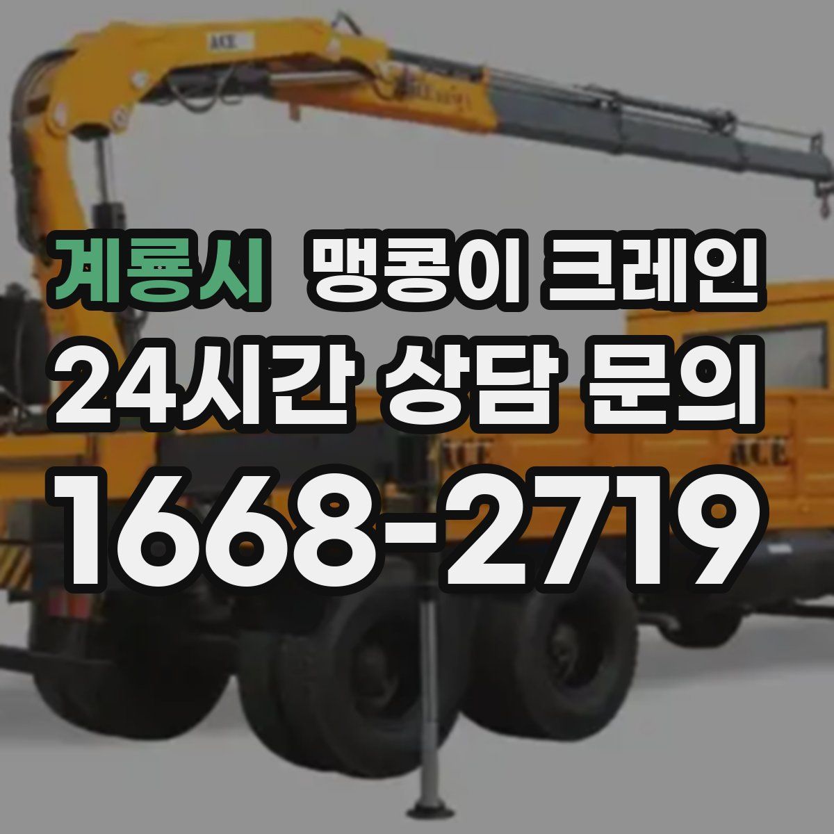 계룡시 맹콩이 크레인