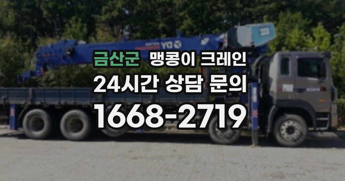 금산군 맹콩이 크레인