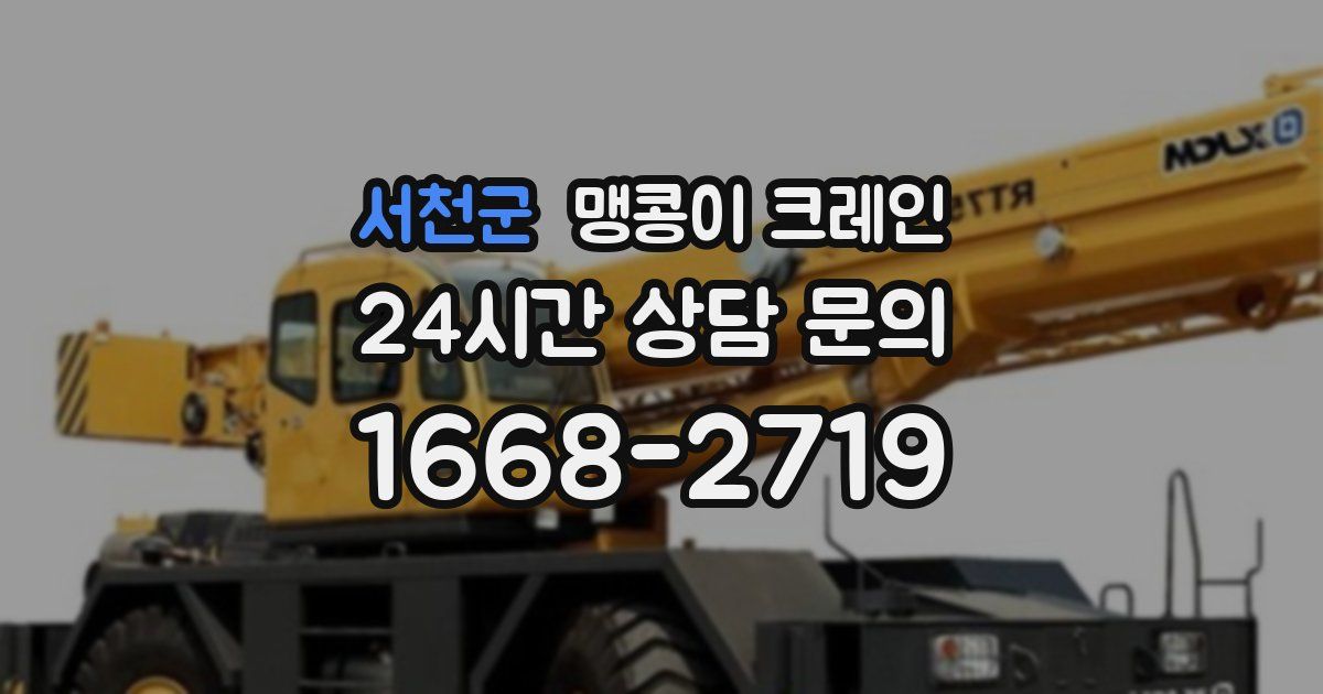 서천군 맹콩이 크레인