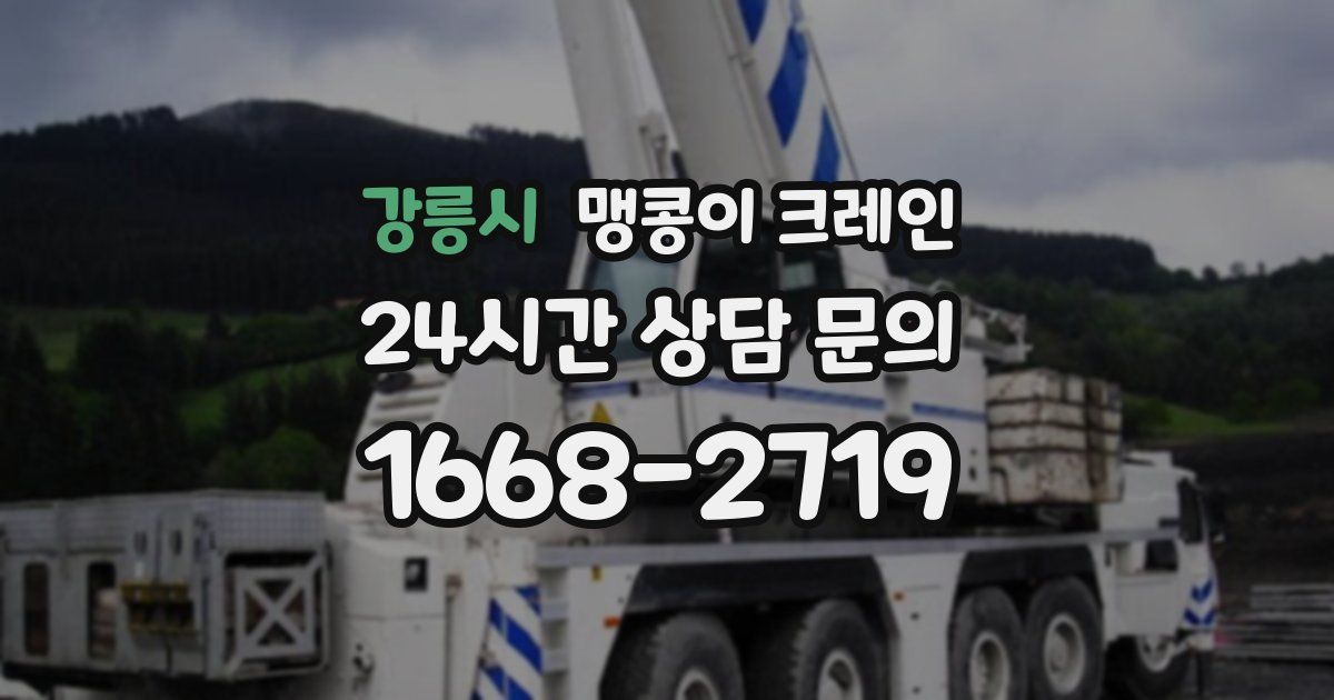 강릉시 맹콩이 크레인