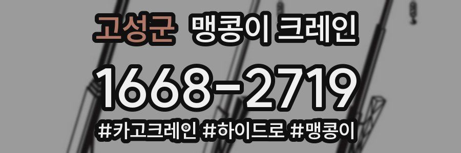 고성군 맹콩이 크레인