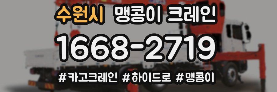 수원시 맹콩이 크레인