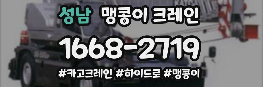 성남 맹콩이 크레인