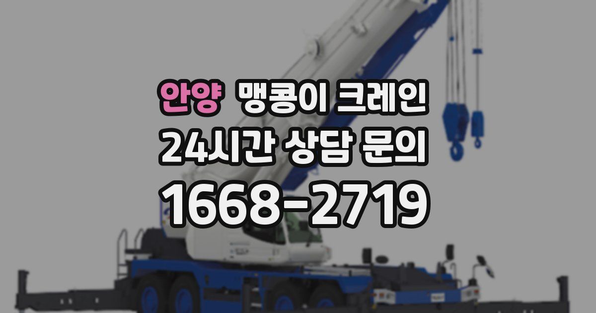 안양 맹콩이 크레인