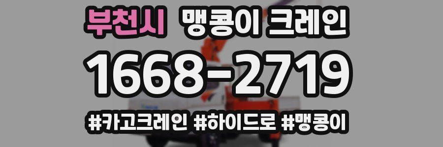 부천시 맹콩이 크레인