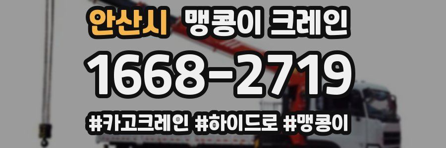 안산시 맹콩이 크레인