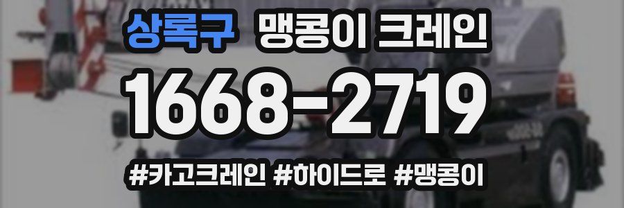 상록구 맹콩이 크레인