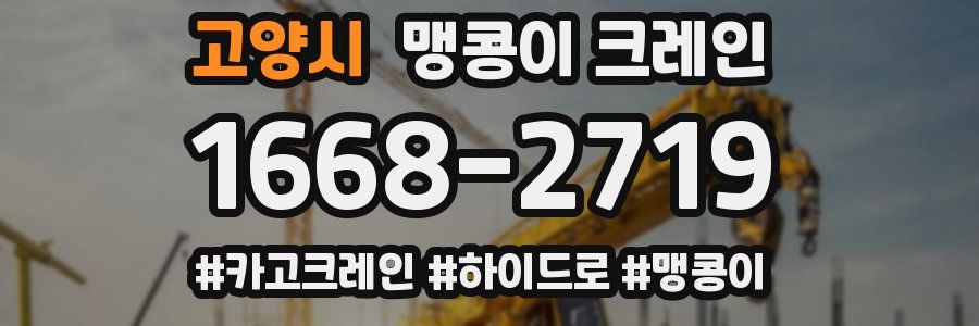 고양시 맹콩이 크레인