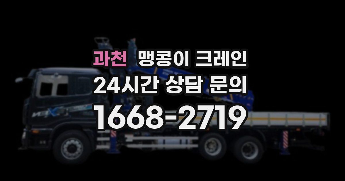 과천 맹콩이 크레인