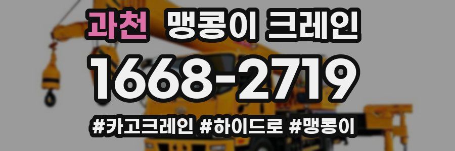 과천 맹콩이 크레인