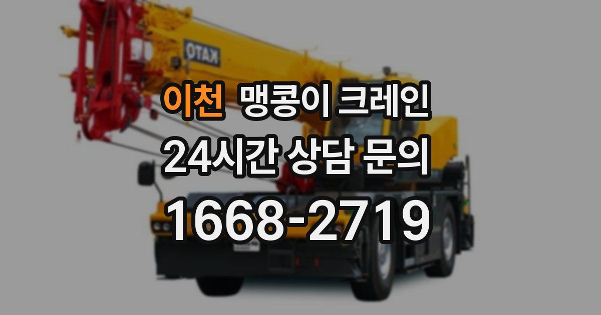이천 맹콩이 크레인