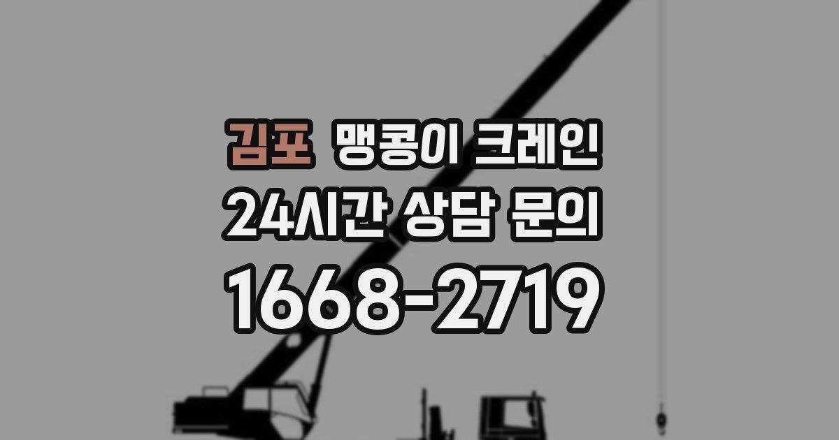 김포 맹콩이 크레인