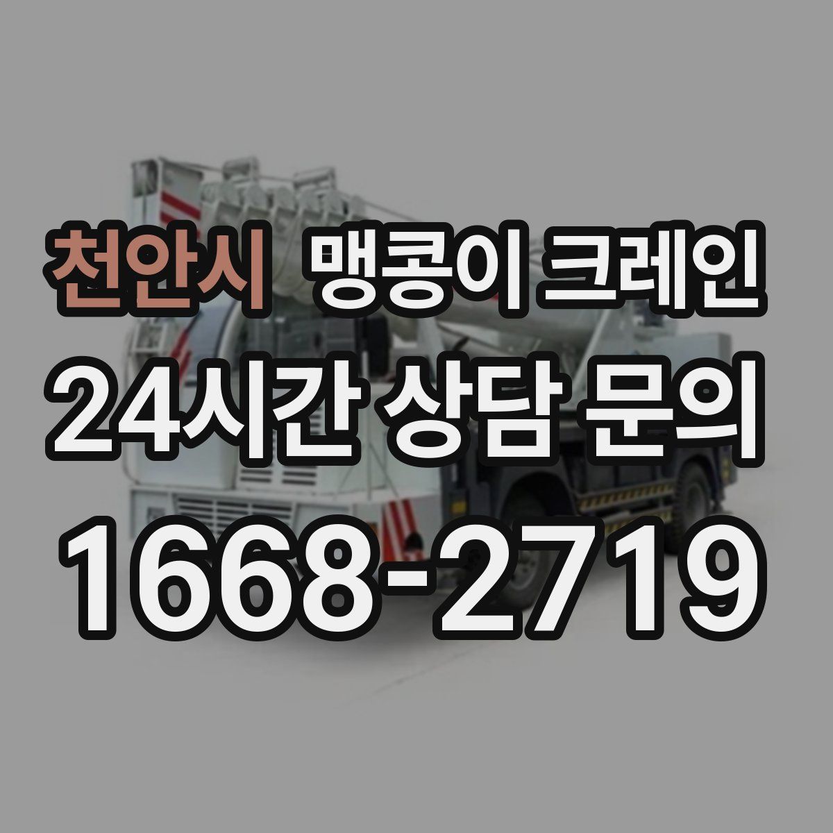 천안시 맹콩이 크레인