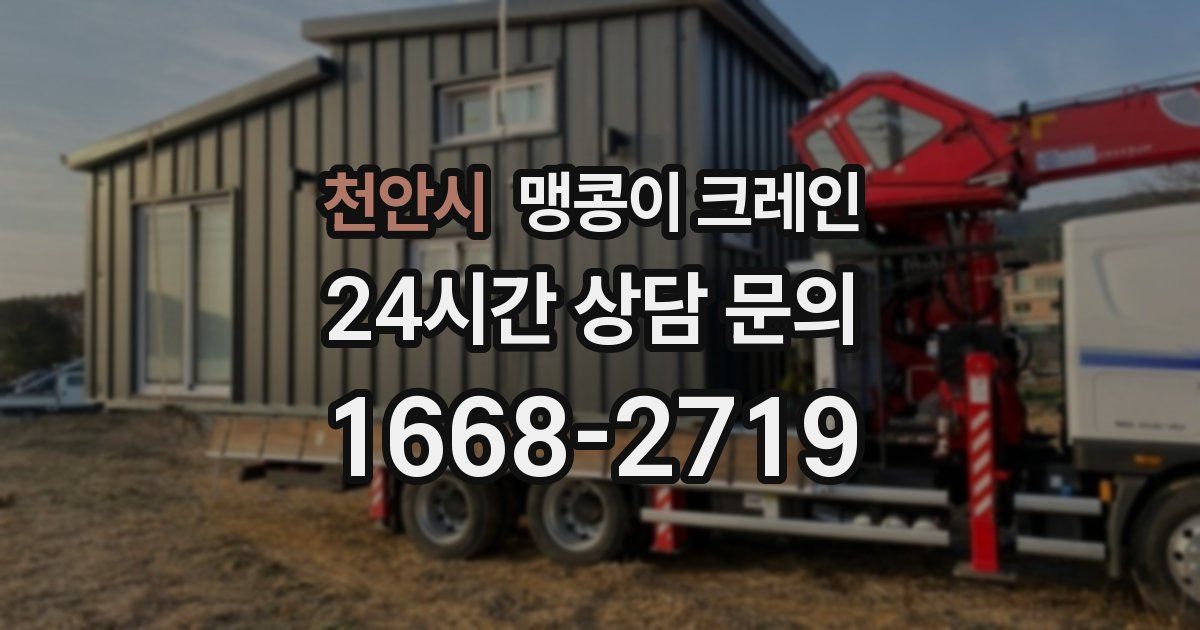 천안시 맹콩이 크레인