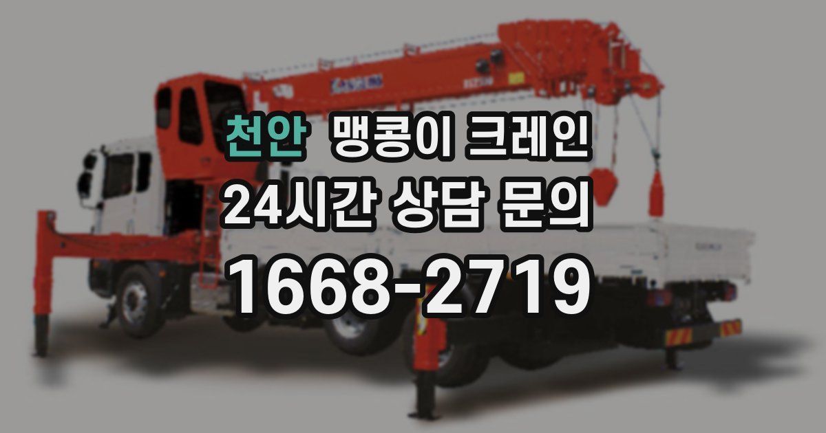 천안 맹콩이 크레인