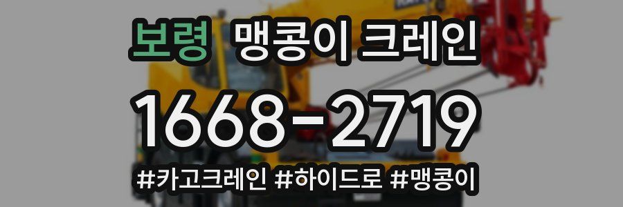 보령 맹콩이 크레인