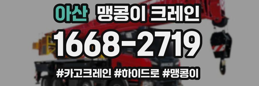 아산 맹콩이 크레인