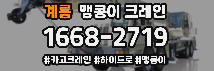 계룡 맹콩이 크레인