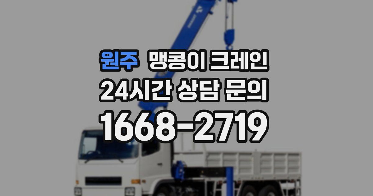 원주 맹콩이 크레인
