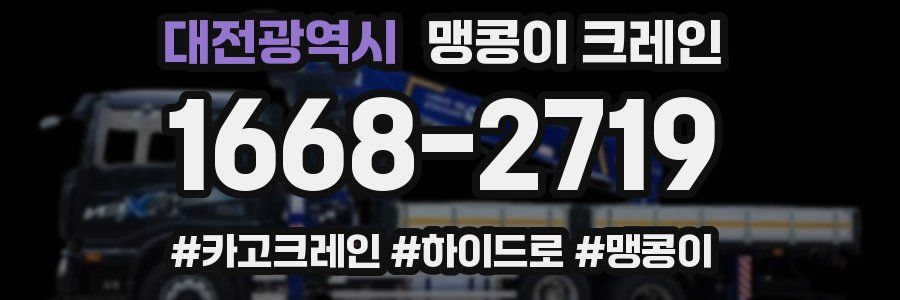대전광역시 맹콩이 크레인