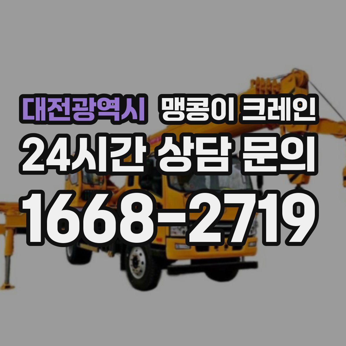 대전광역시 맹콩이 크레인