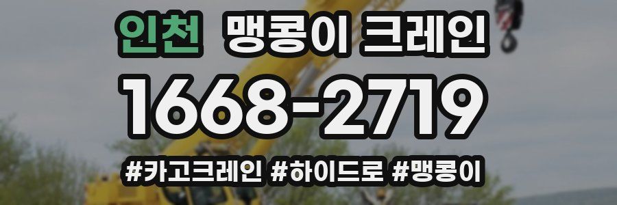 인천 맹콩이 크레인