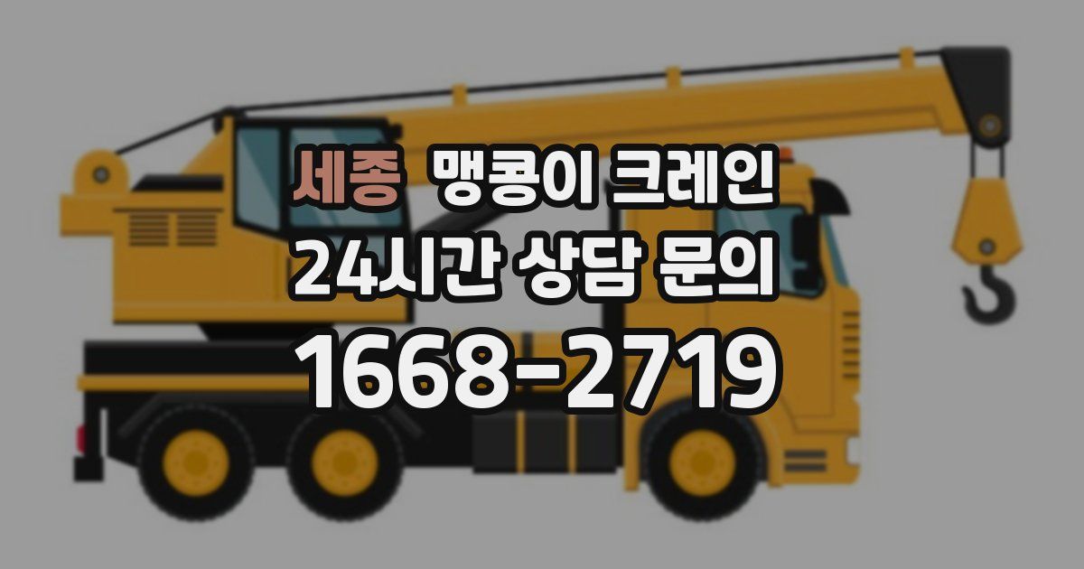 세종 맹콩이 크레인